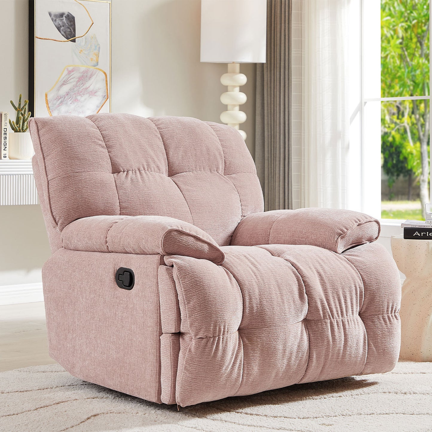 CozyGlide 360 ErgoRock Recliner- Pink