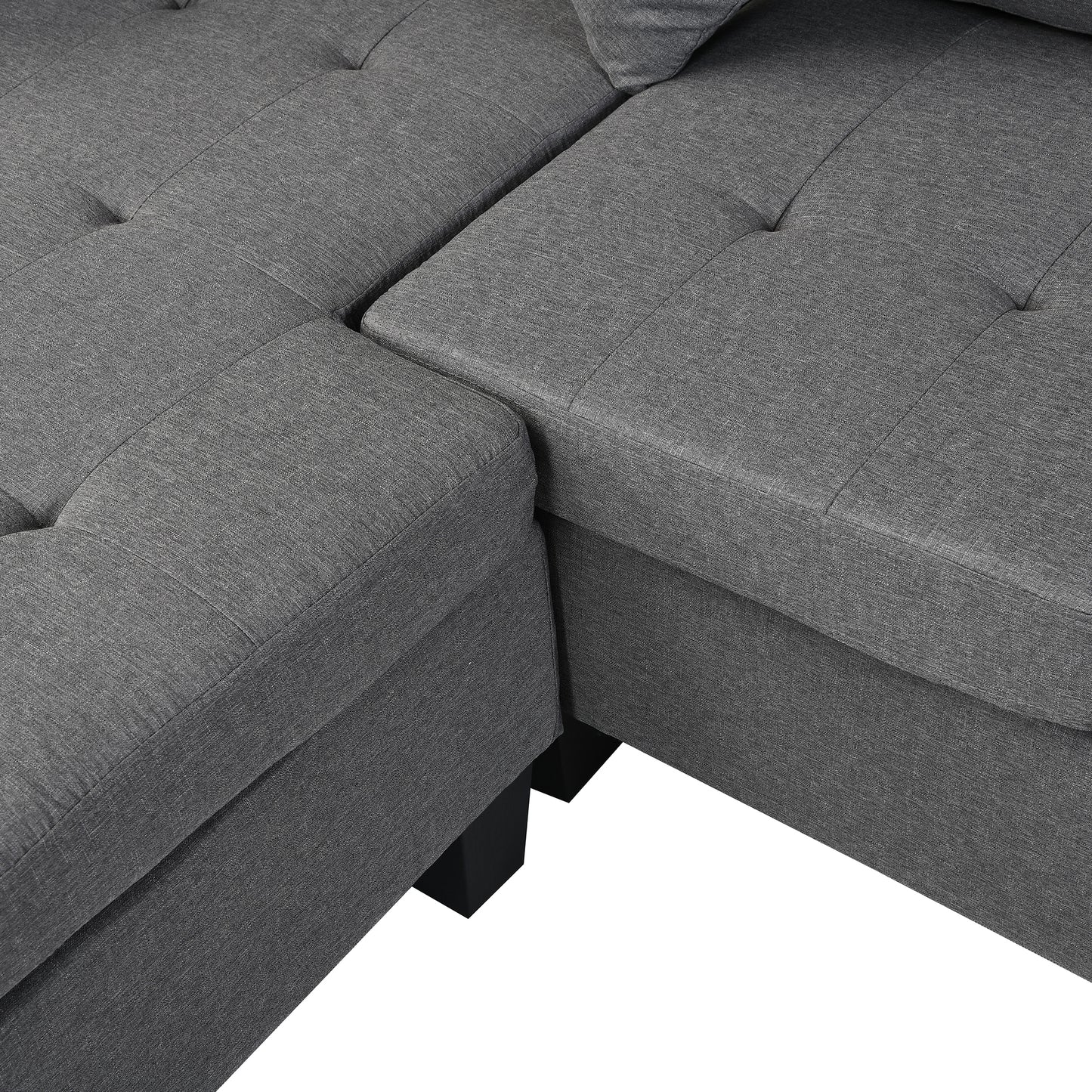 Sectional Sofa Set for Living Room with L Shape Chaise Lounge ,cup holder and Left or Right Hand Chaise Modern 4 Seat