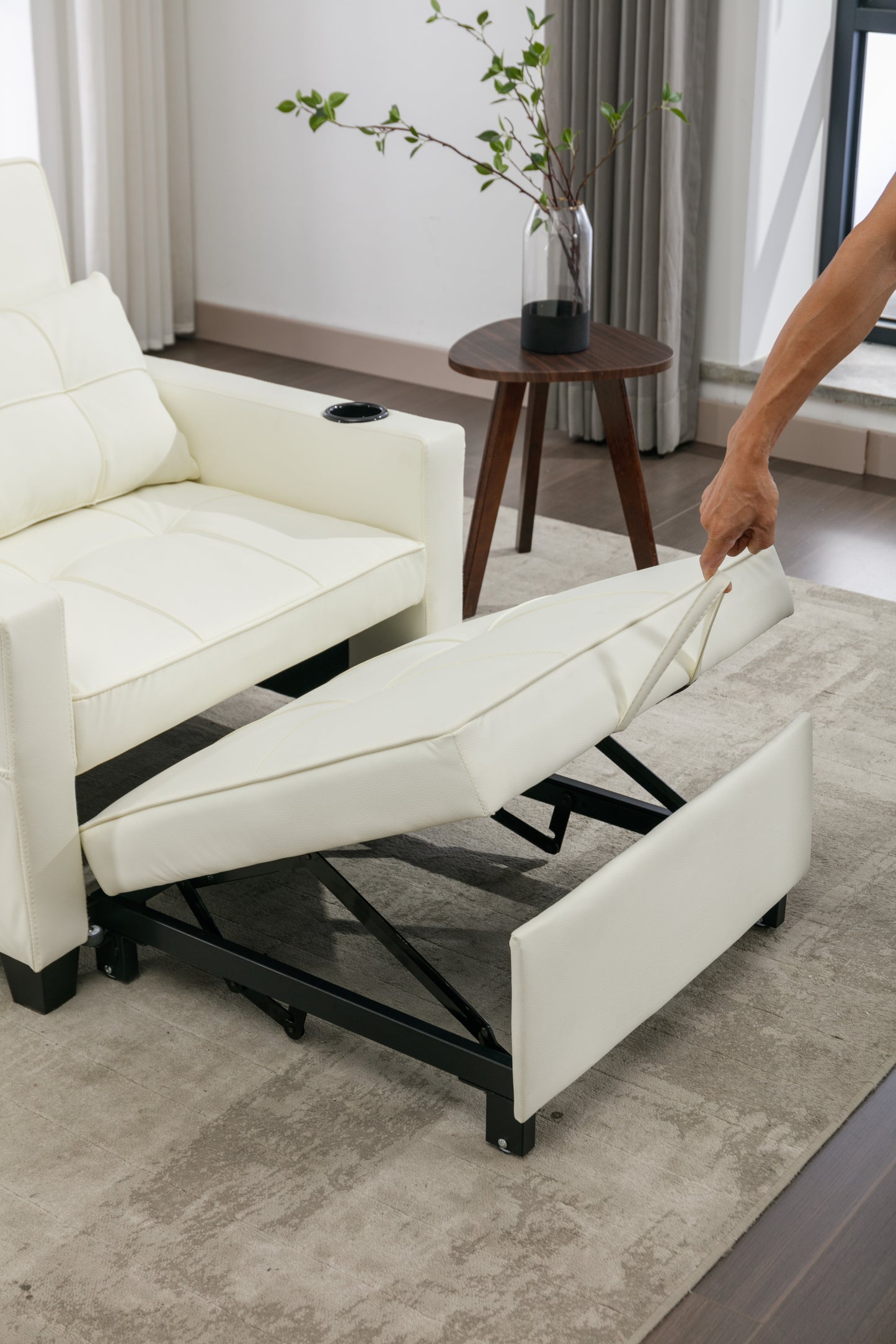 Convertible Futon Chair 3-in-1 Pull Out Sleeper