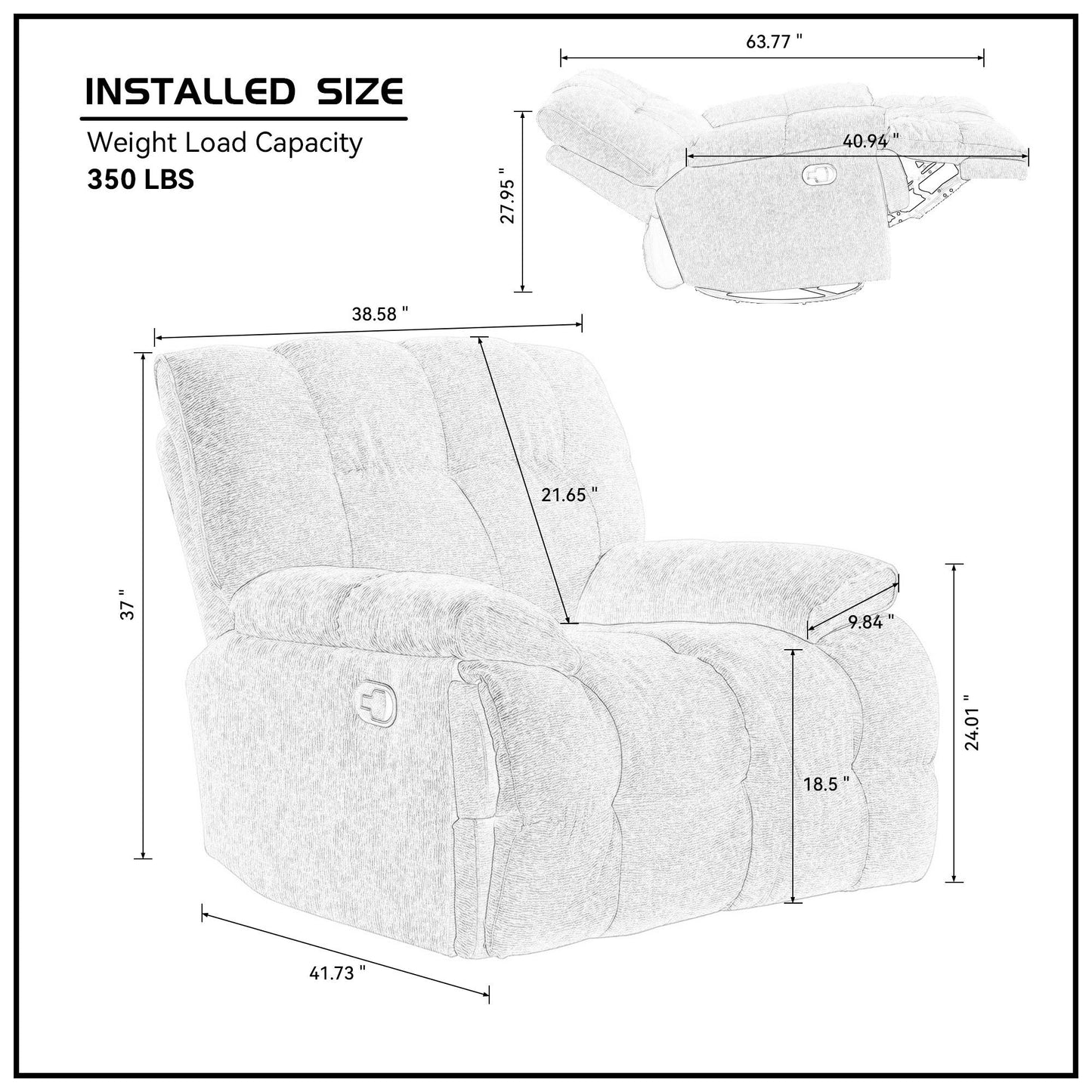 CozyGlide 360 ErgoRock Recliner- Pink