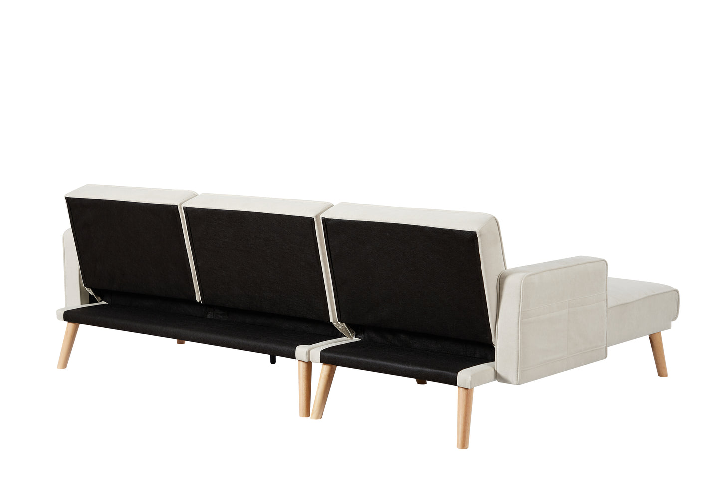 Convertible Sectional Sofa sleeper, Left Facing L-shaped Sofa Counch For Living Room