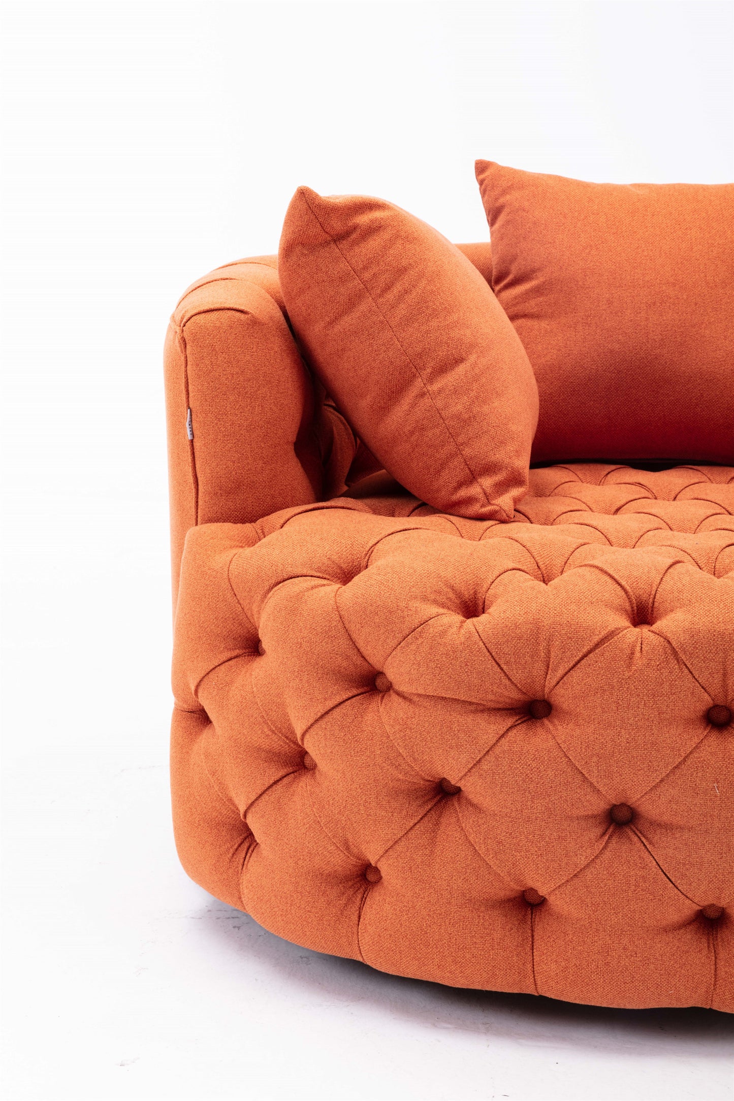 Modern Swivel Accent Chair, Orange