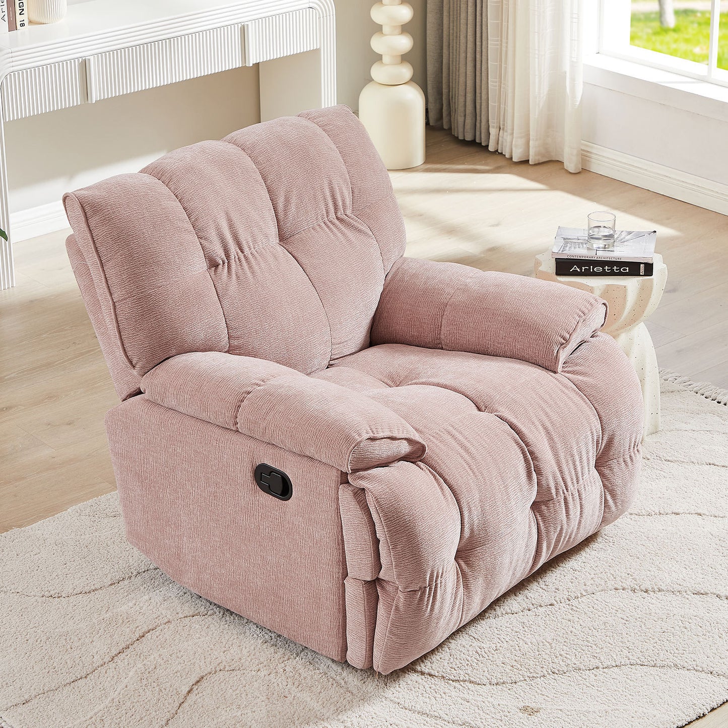 CozyGlide 360 ErgoRock Recliner- Pink