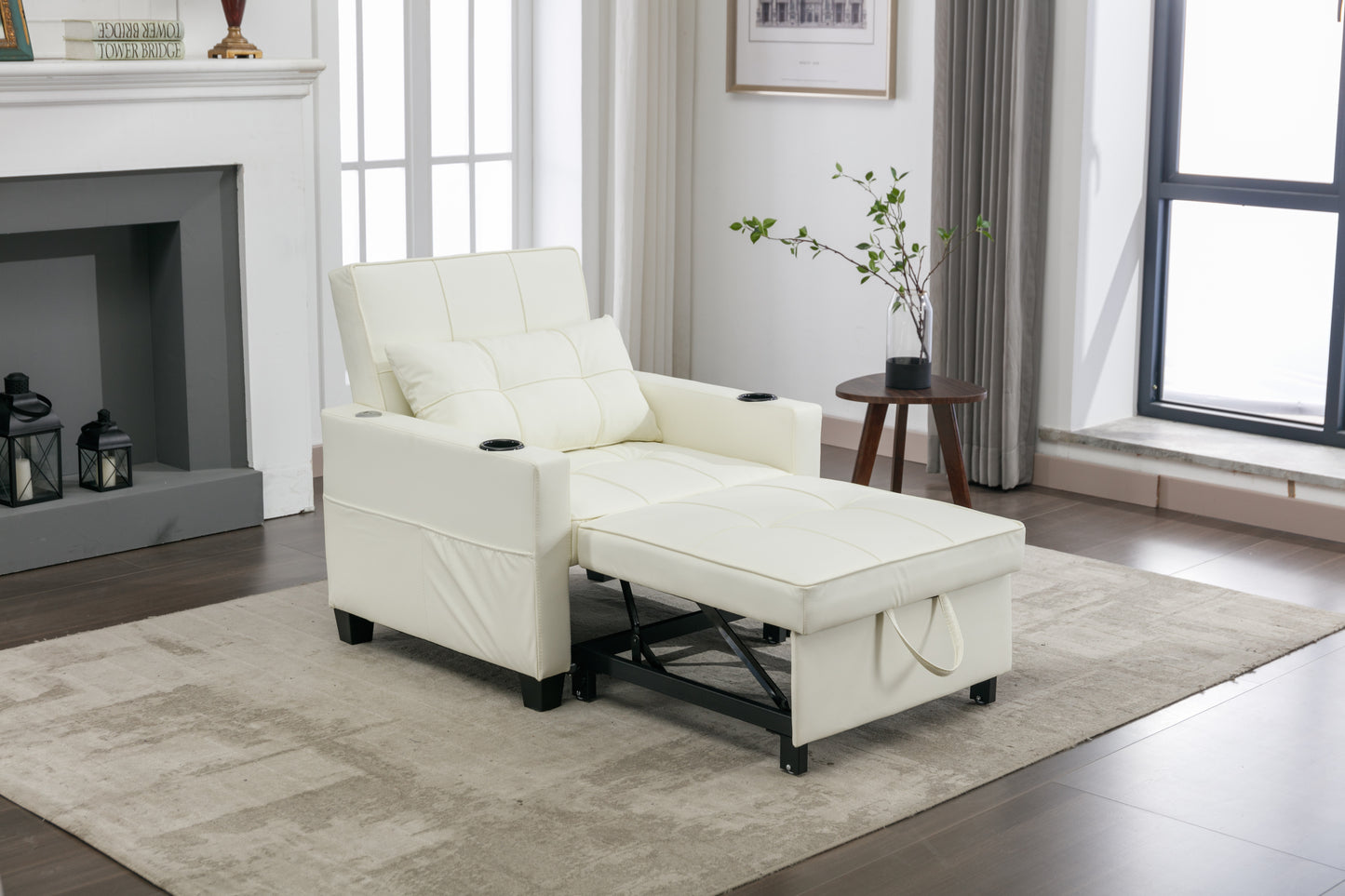 Convertible Futon Chair 3-in-1 Pull Out Sleeper