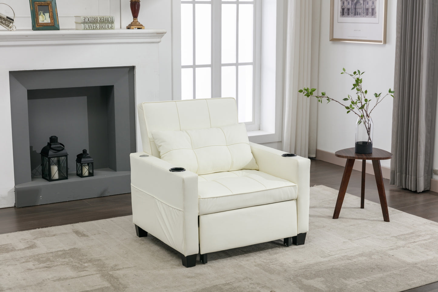 Convertible Futon Chair 3-in-1 Pull Out Sleeper