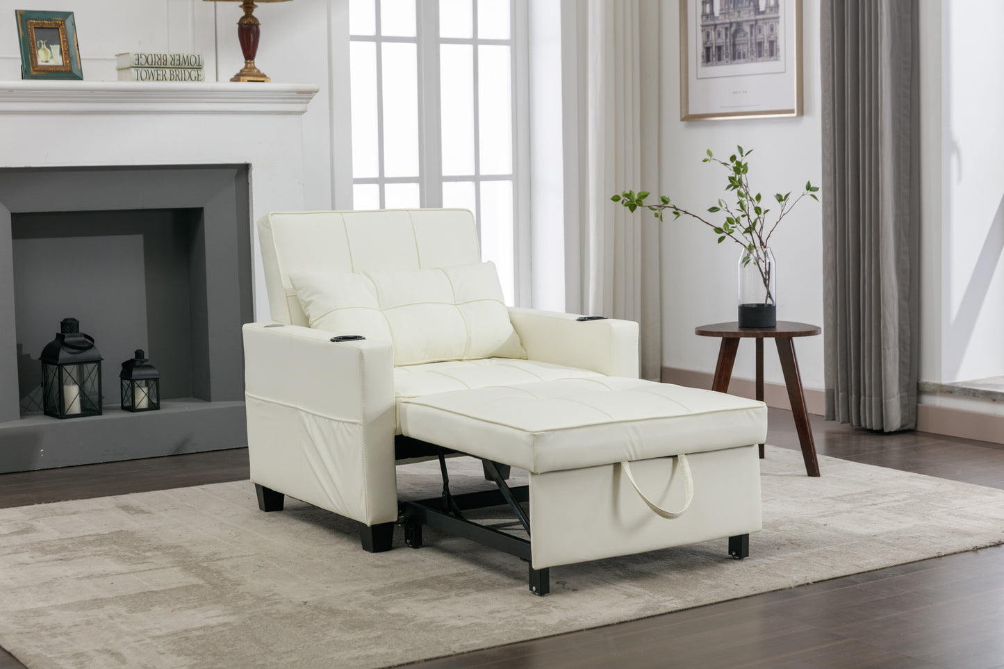 Convertible Futon Chair 3-in-1 Pull Out Sleeper