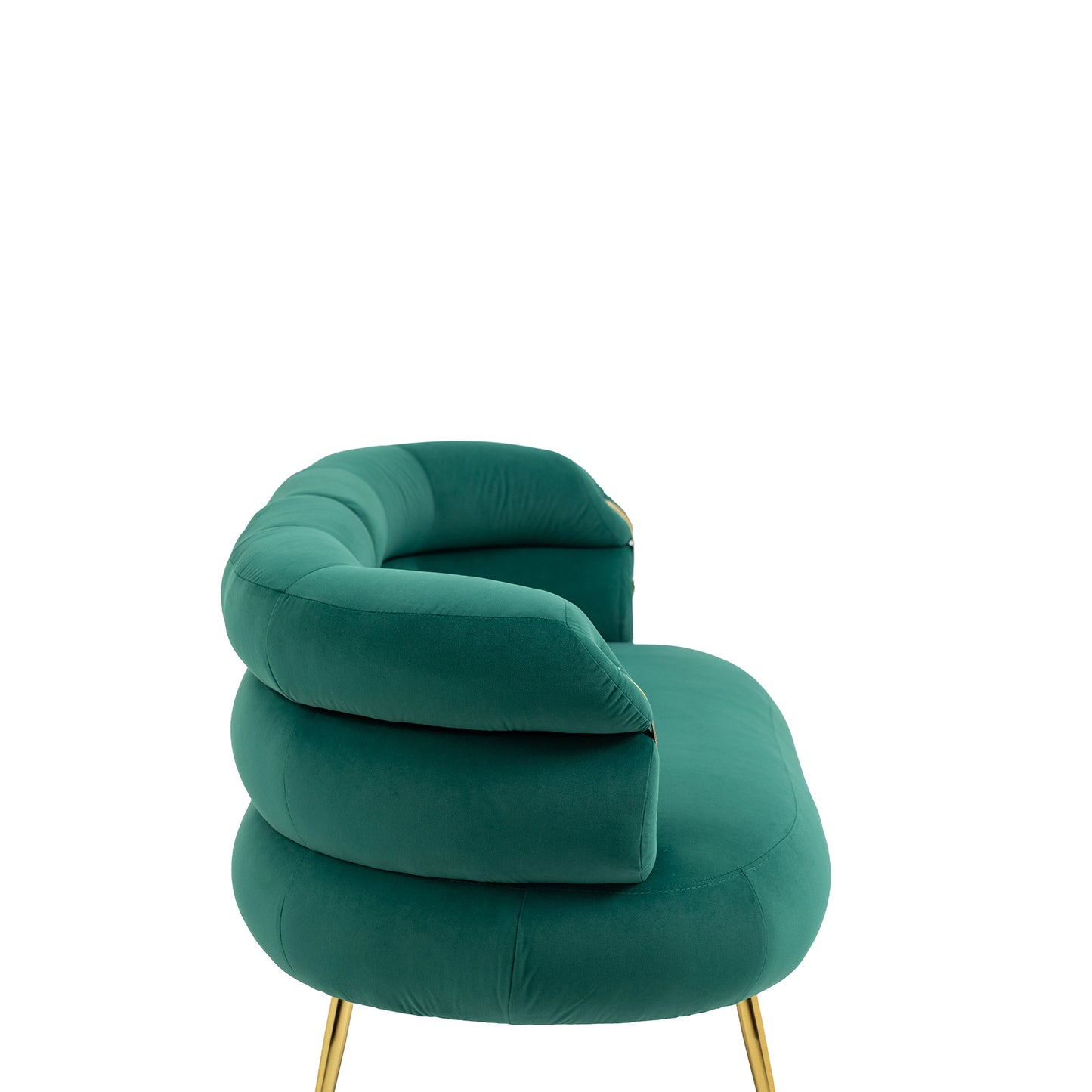 Accent Chair with Golden feet, green