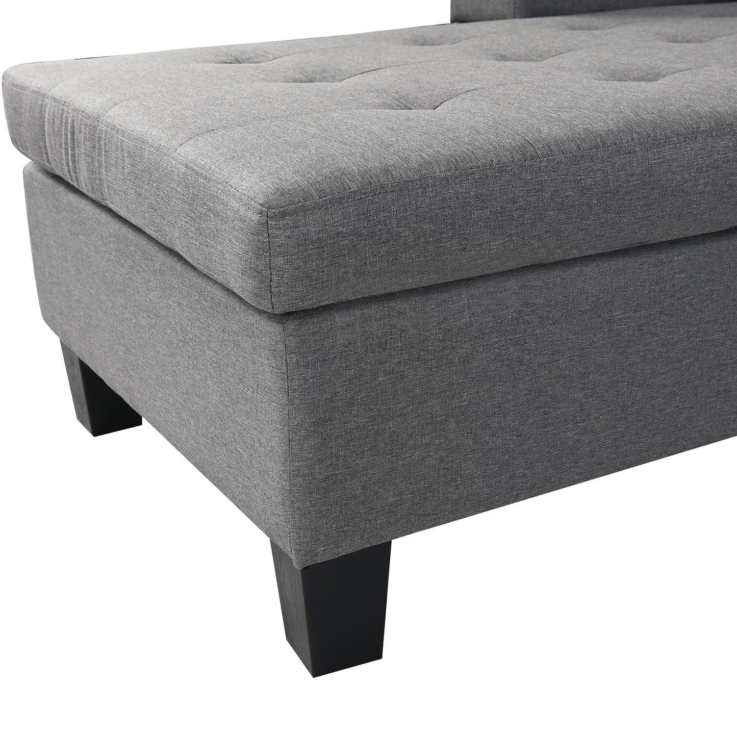 Sectional Sofa Set for Living Room with L Shape Chaise Lounge ,cup holder and Left or Right Hand Chaise Modern 4 Seat