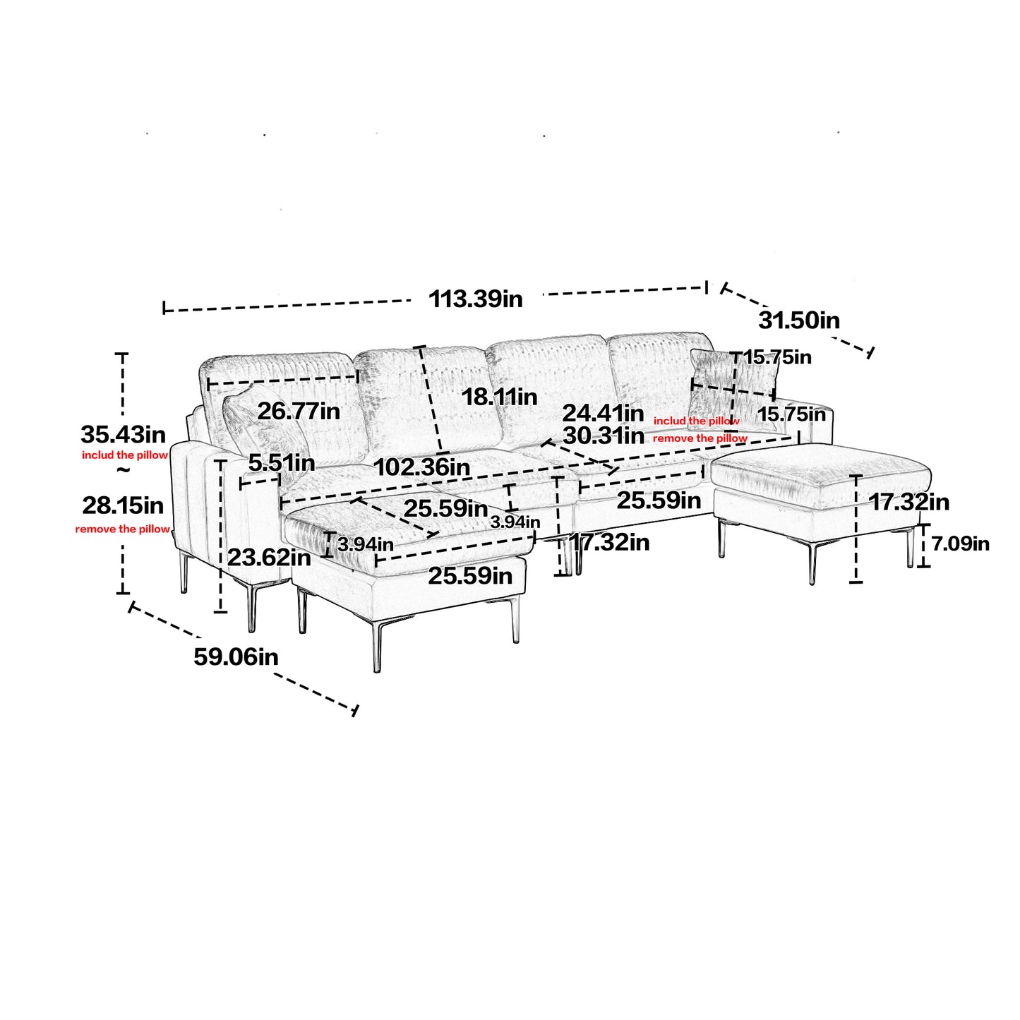 UNTIED WE WIN Accent sofa /Living room sofa sectional sofa