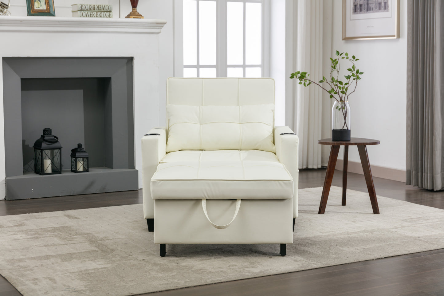 Convertible Futon Chair 3-in-1 Pull Out Sleeper