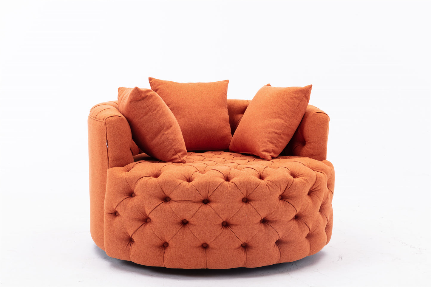 Modern Swivel Accent Chair, Orange