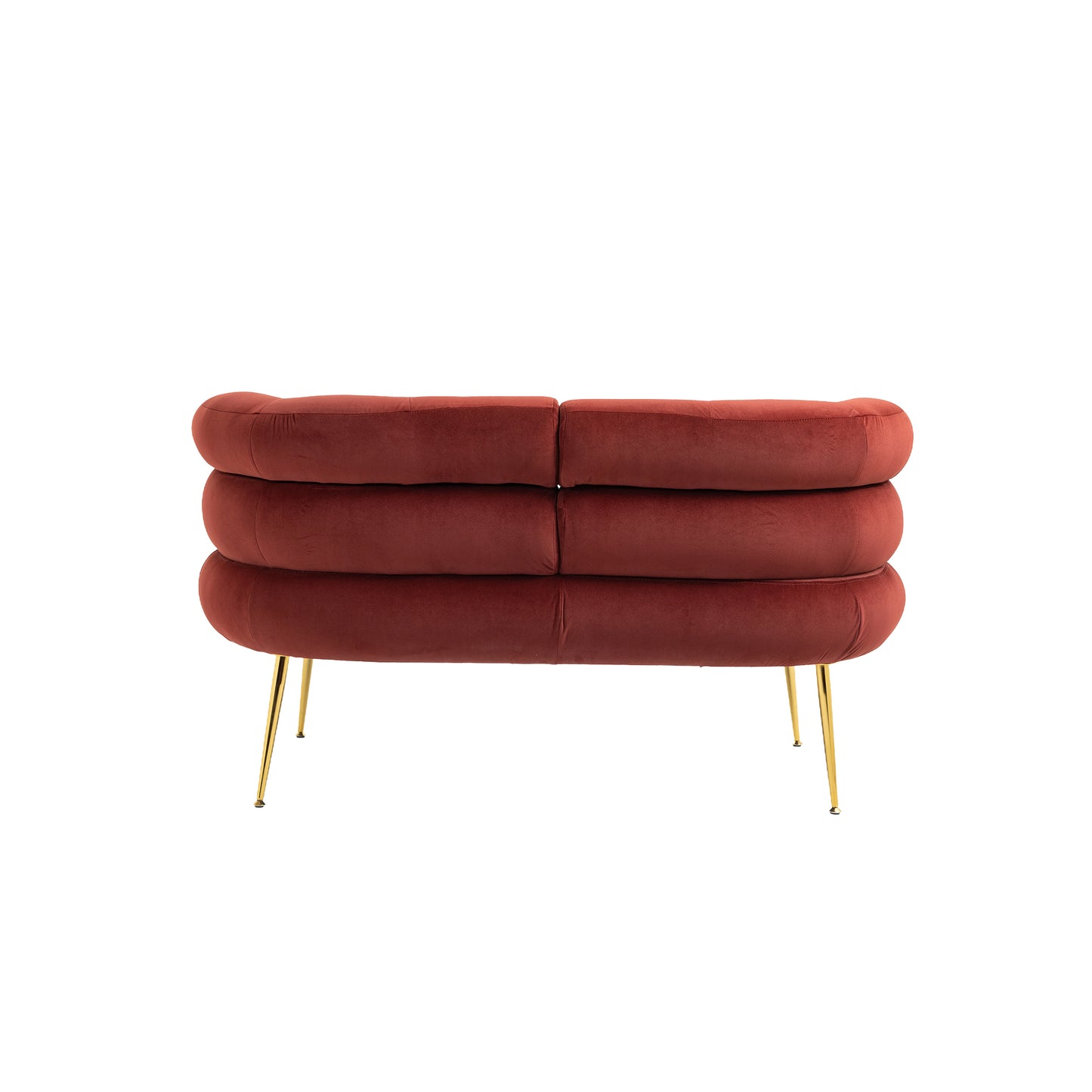 Accent Chair with Golden feet, red
