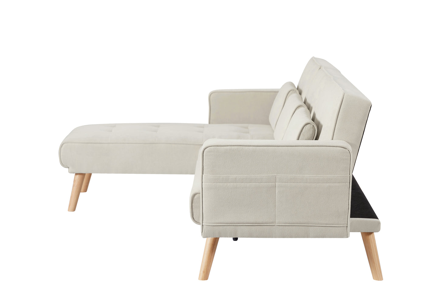 Convertible Sectional Sofa sleeper, Left Facing L-shaped Sofa Counch For Living Room