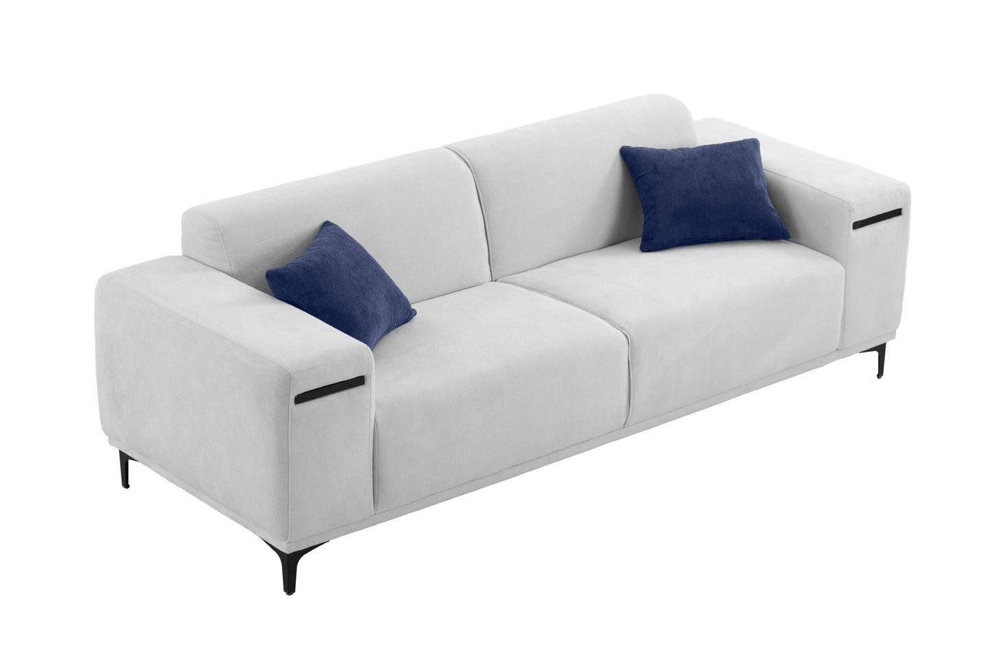 3 Seater Sofa with 2 Stretchable Walnut Pad for Living Room