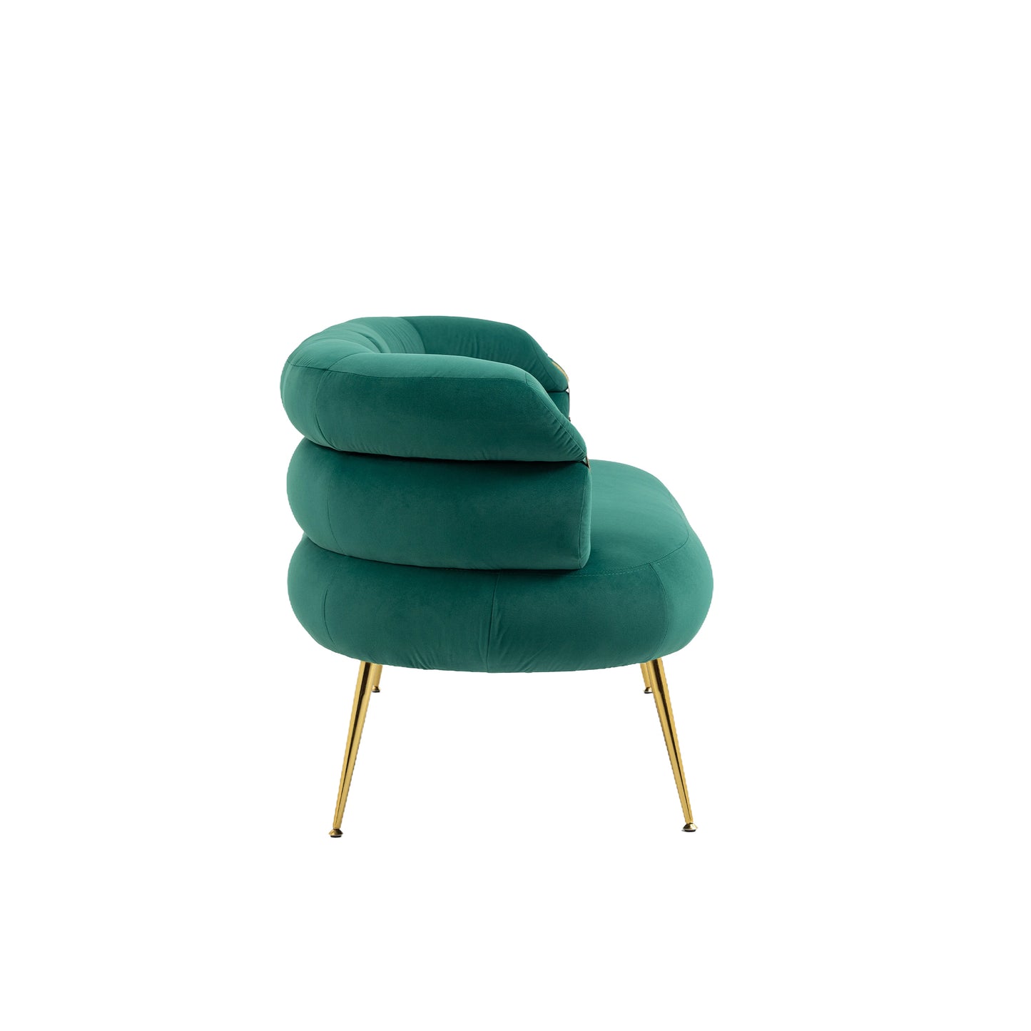 Accent Chair with Golden feet, green