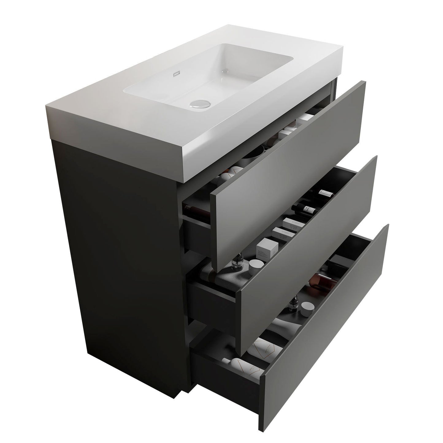Alice 36" Gray Bathroom Vanity with Sink