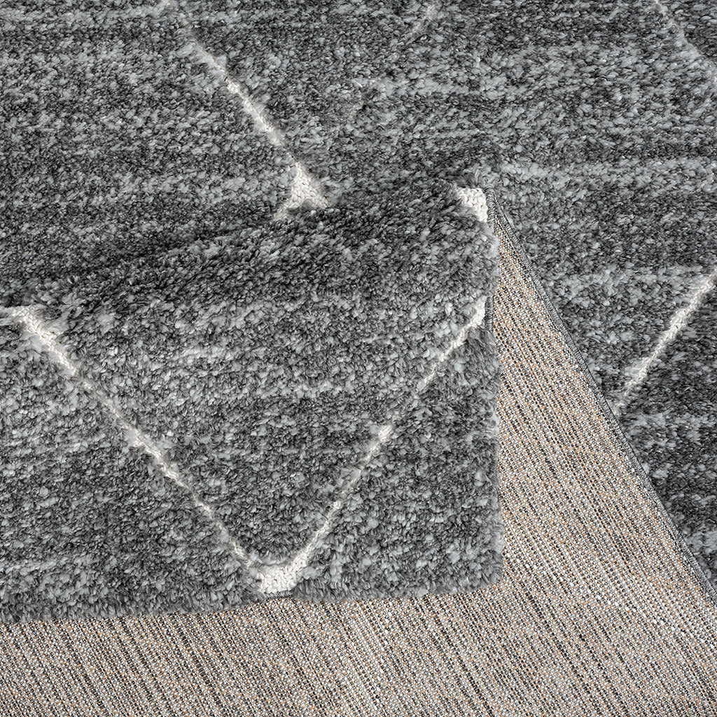 Sophie Talas Trellis Area Rug in Grey and Cream 6x9'