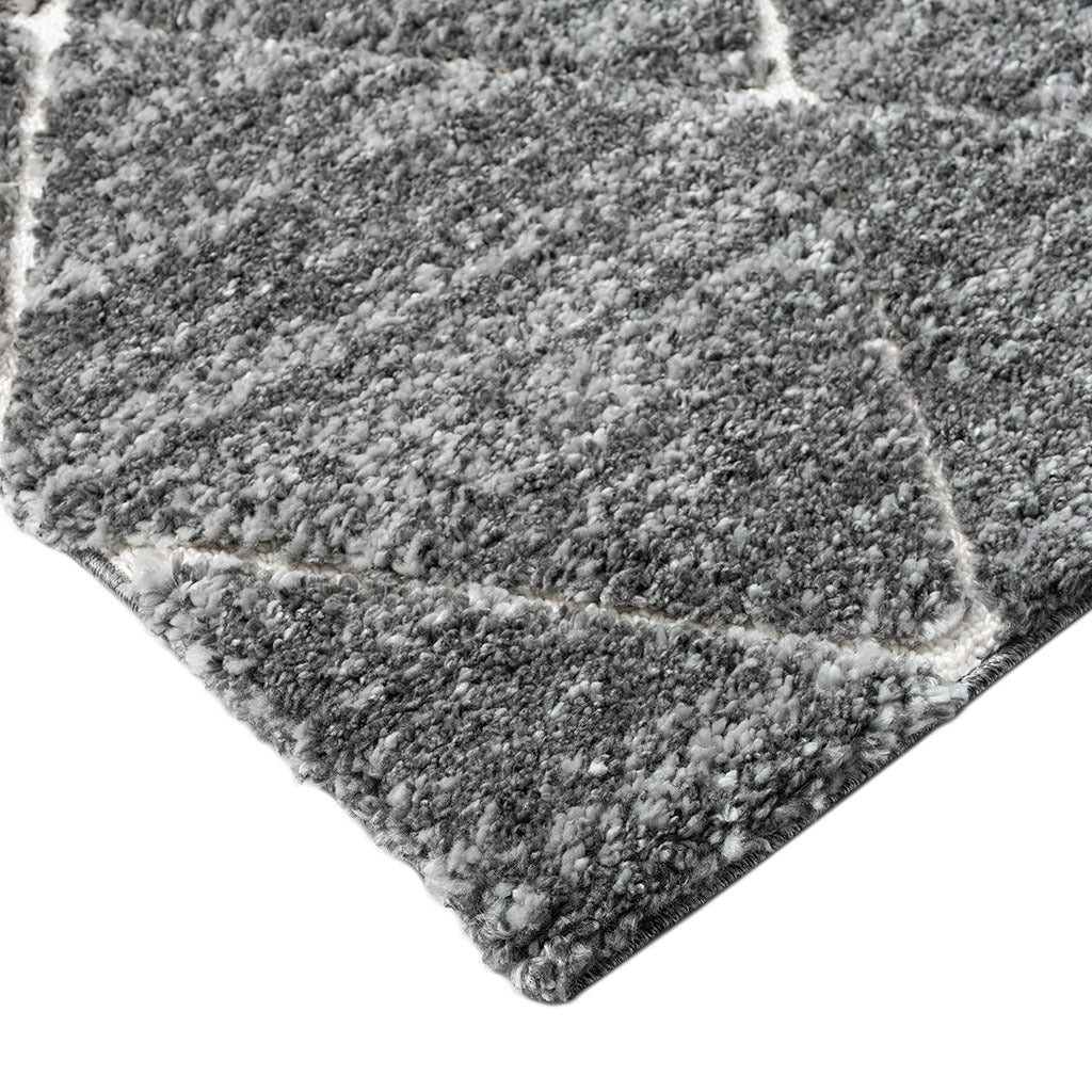 Sophie Talas Trellis Area Rug in Grey and Cream 6x9'