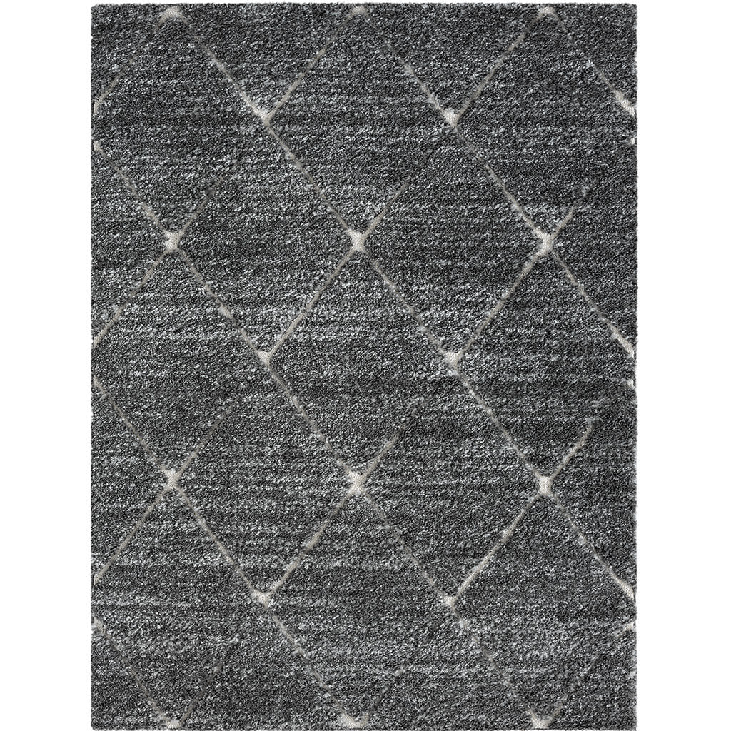 Sophie Talas Trellis Area Rug in Grey and Cream 6x9'