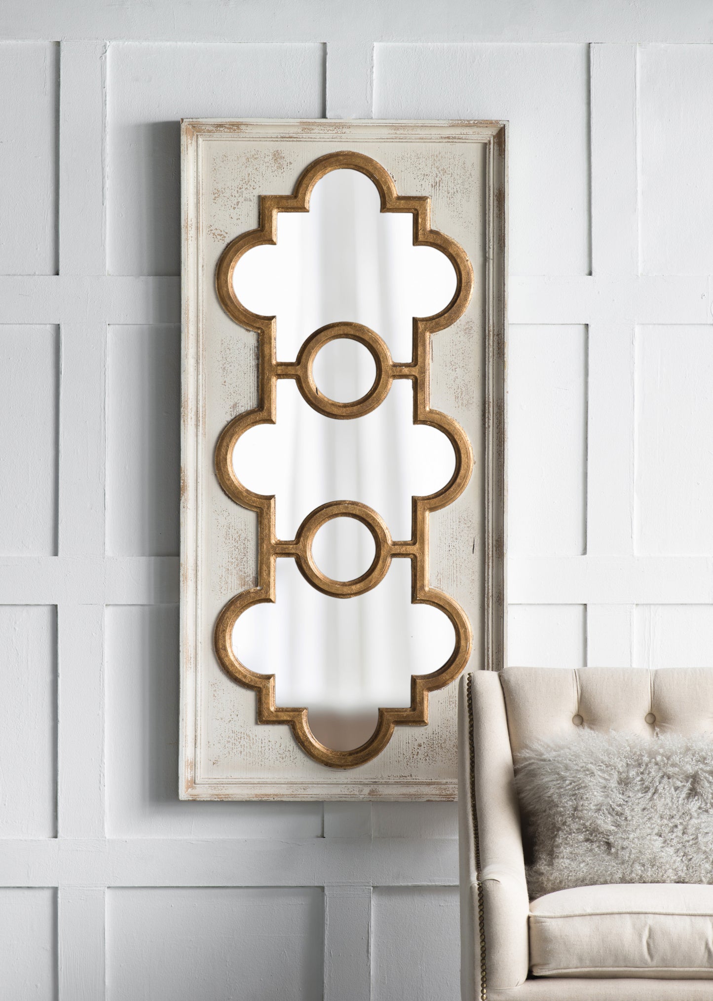 58" x 28" in Classically Inspired Henley Decorative Mirror