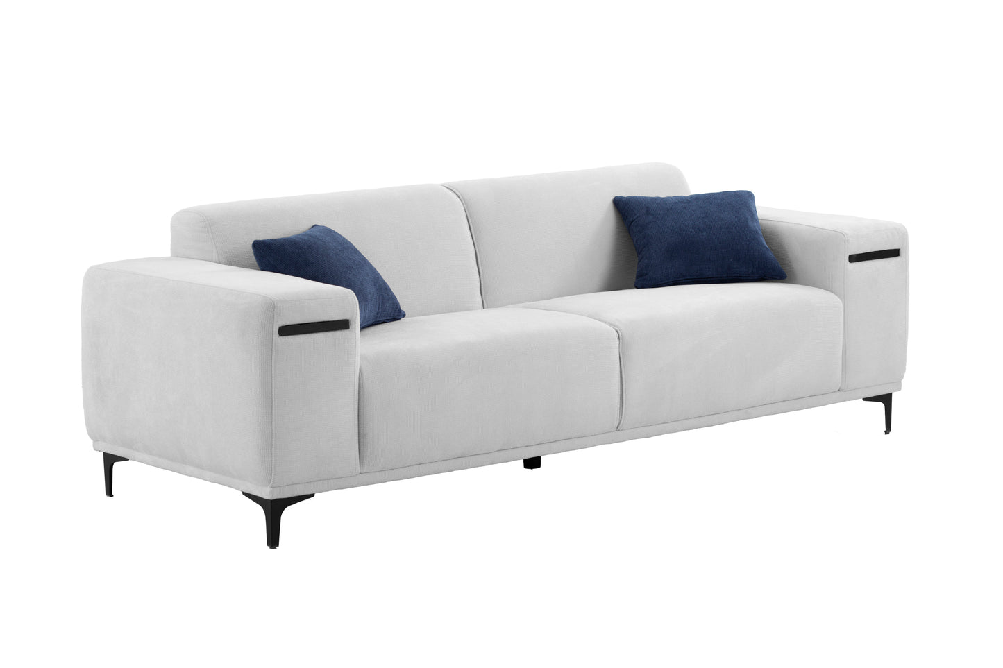 3 Seater Sofa with 2 Stretchable Walnut Pad for Living Room