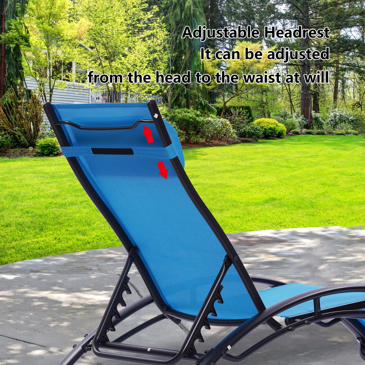 2pcs Set Chaise Outdoor Lounge Chair