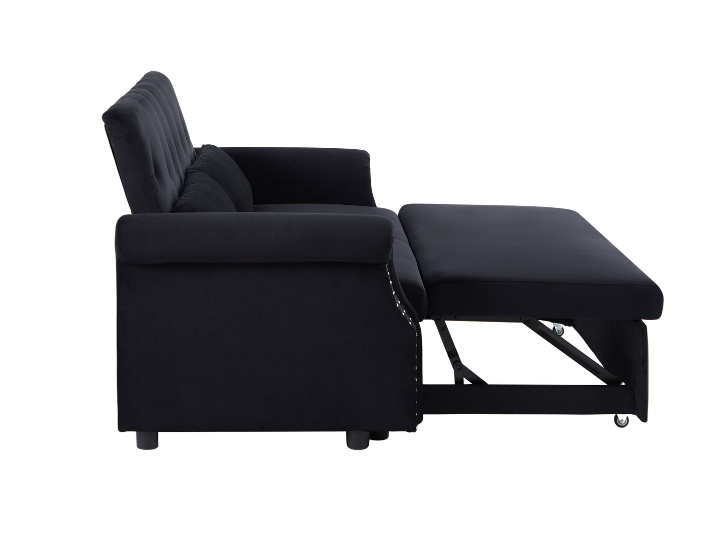 Artemax 55'' Modern Shiny Velvet Convertible Loveseat Sleeper