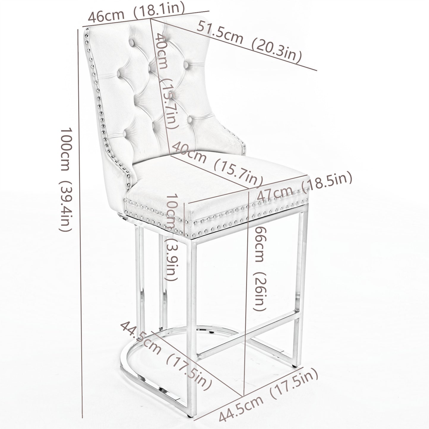 26" Counter Height Bar Stools Set of 2