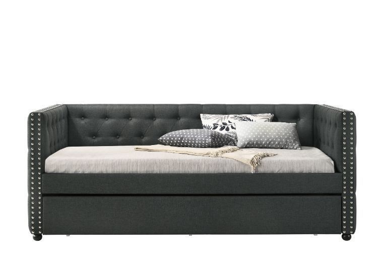 ACME Romona Full Daybed & Twin Trundle Gray Fabric