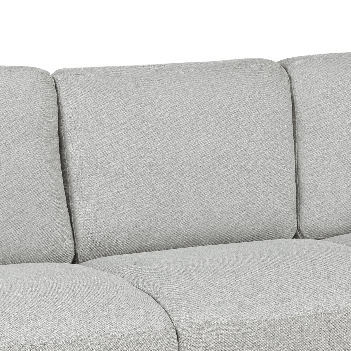 3-Seat Sofa Living Room Linen Fabric Sofa (Light Gray)