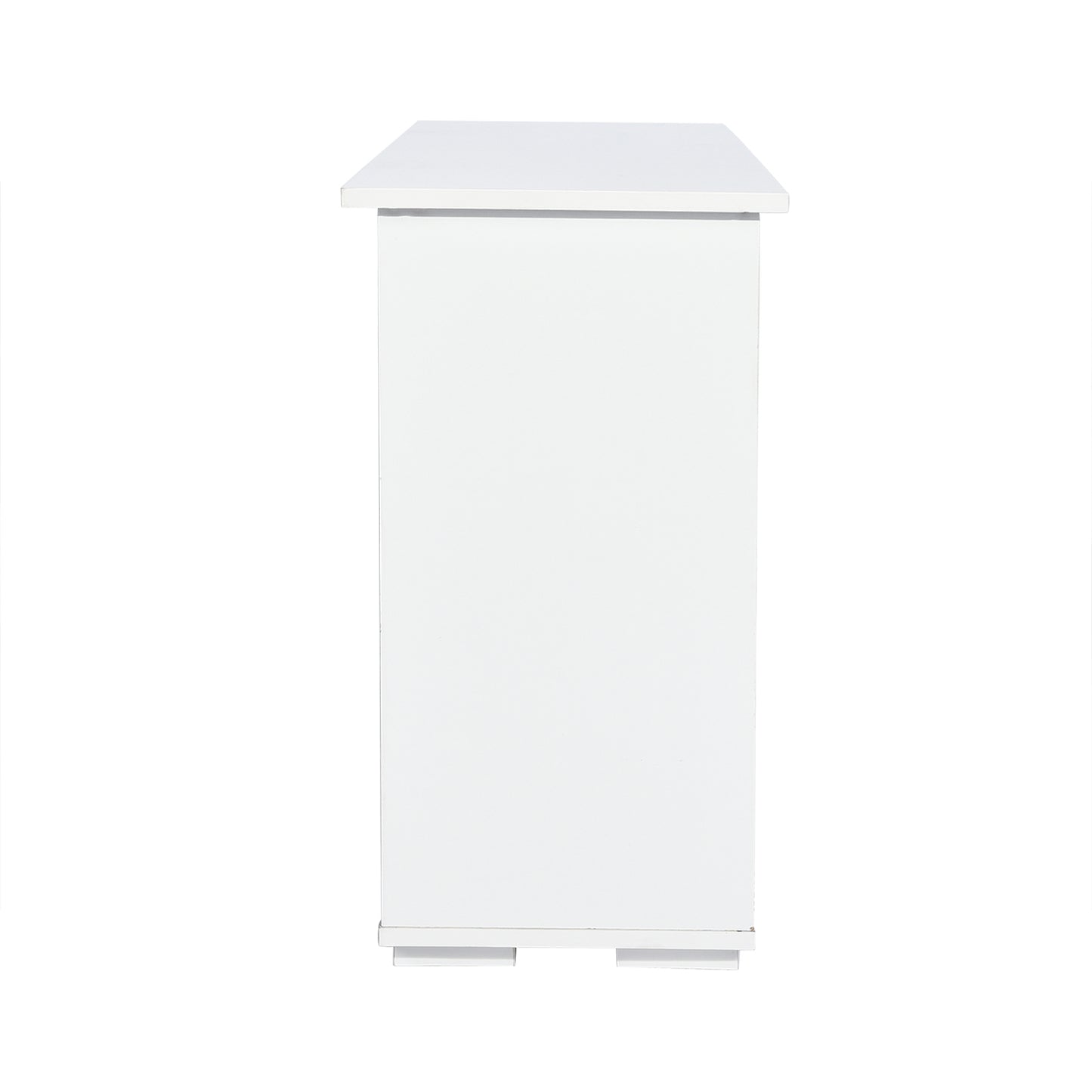 Sideboard Modern White Storage Cabinet with Sliding Doors/Adjustable Shelves