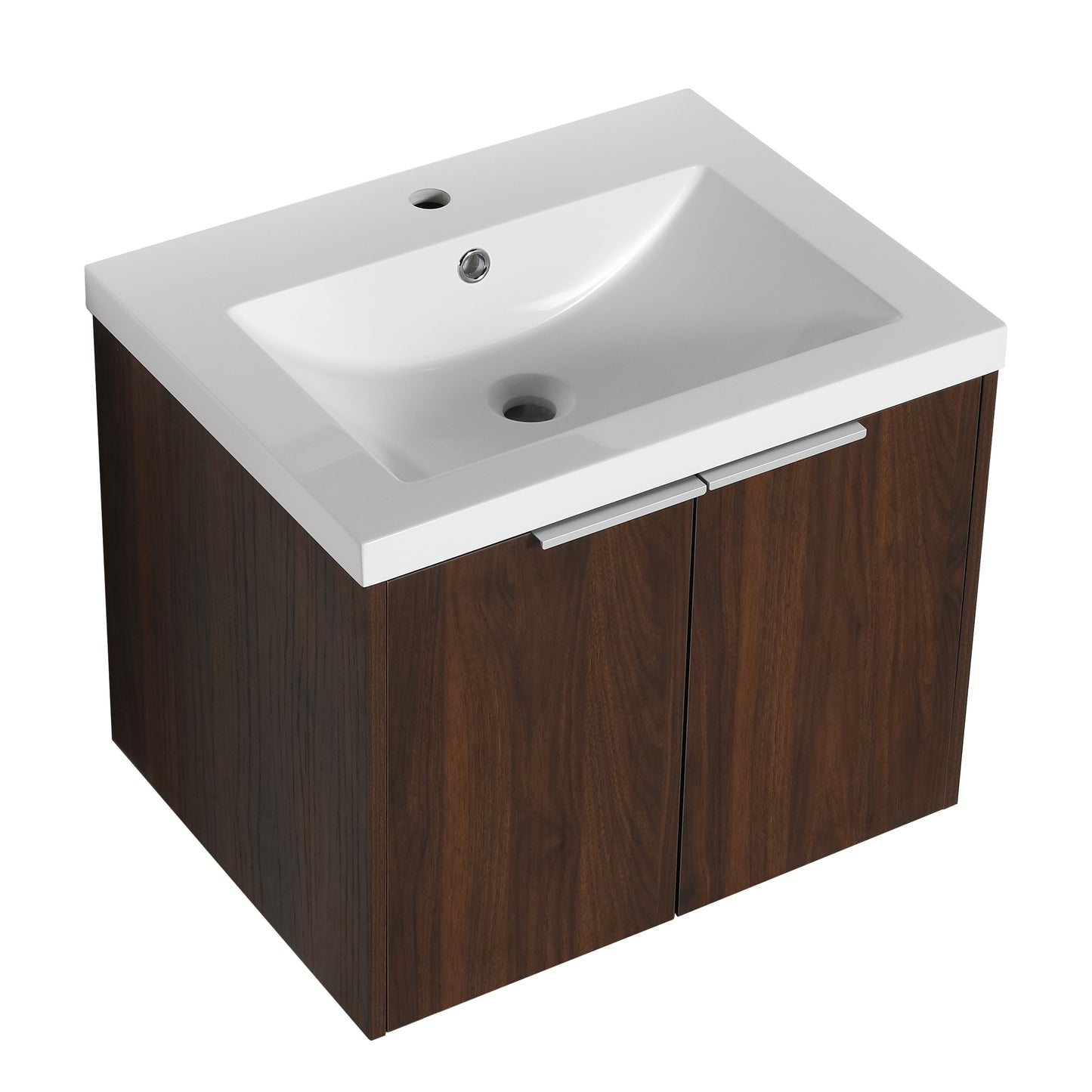 Bathroom Cabinet With Sink Soft Close Doors Float Mounting Design 24" For Small Bathroom