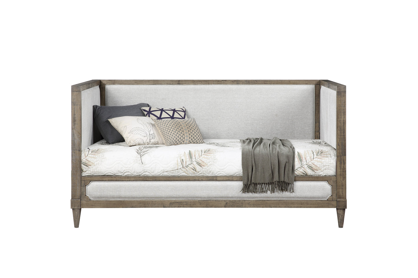 ACME Artesia Daybed Tan Fabric & Salvaged Natural Finish