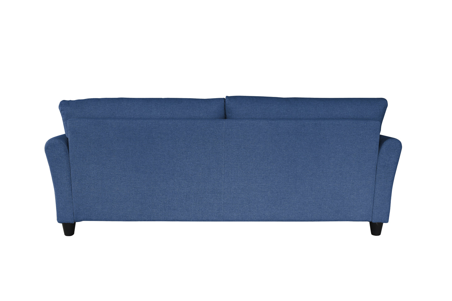 Blue three-seat sofa, linen