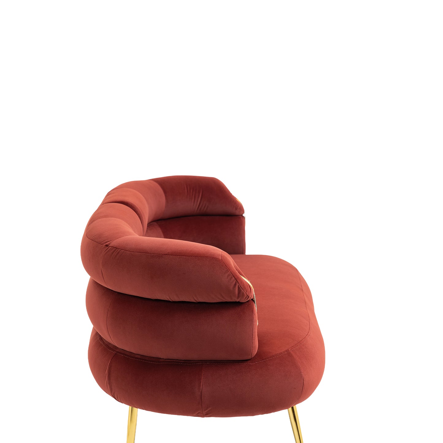 Accent Chair with Golden feet, red