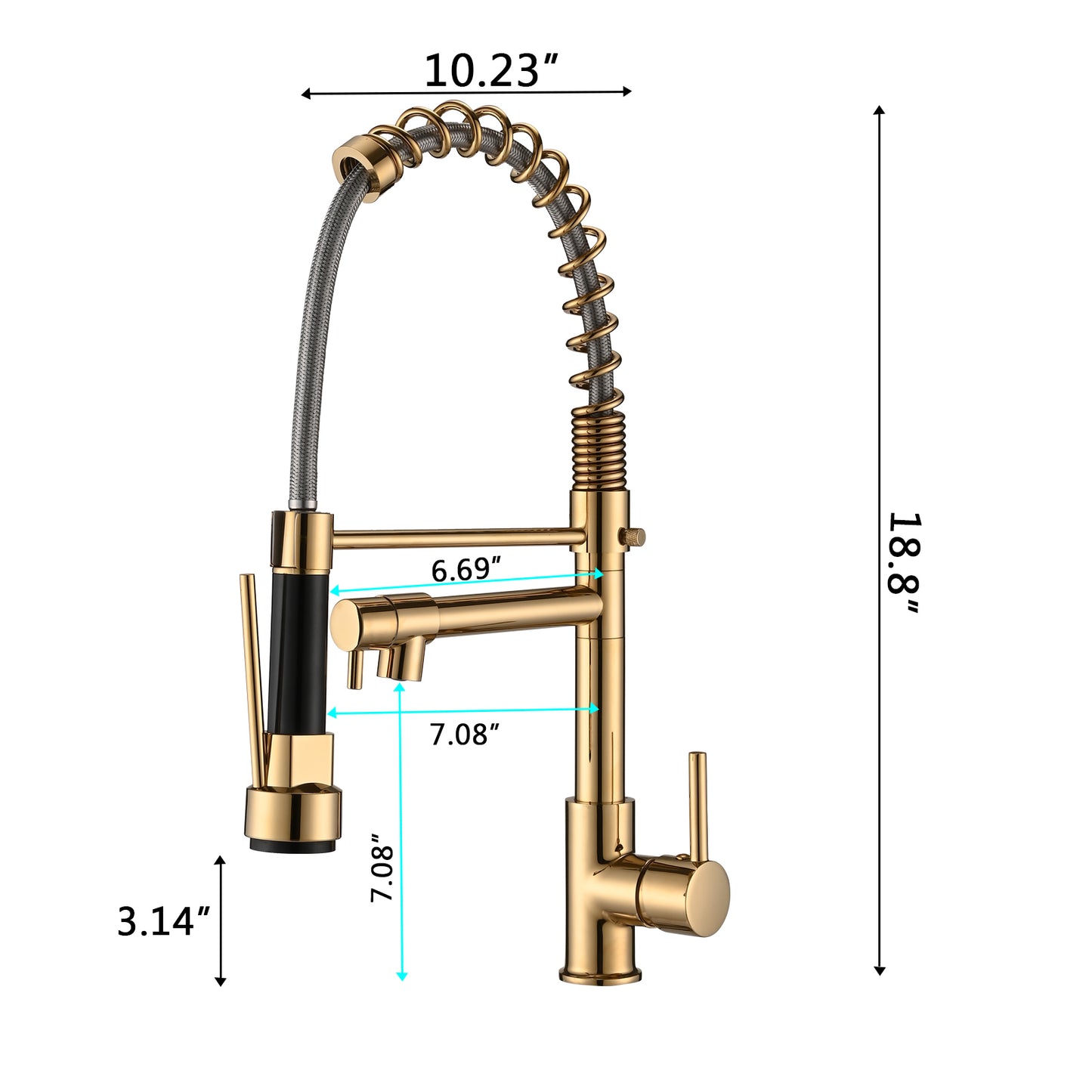 Commercial Pull Down Kitchen Sink Faucet Single Handle Modern Kitchen Faucets