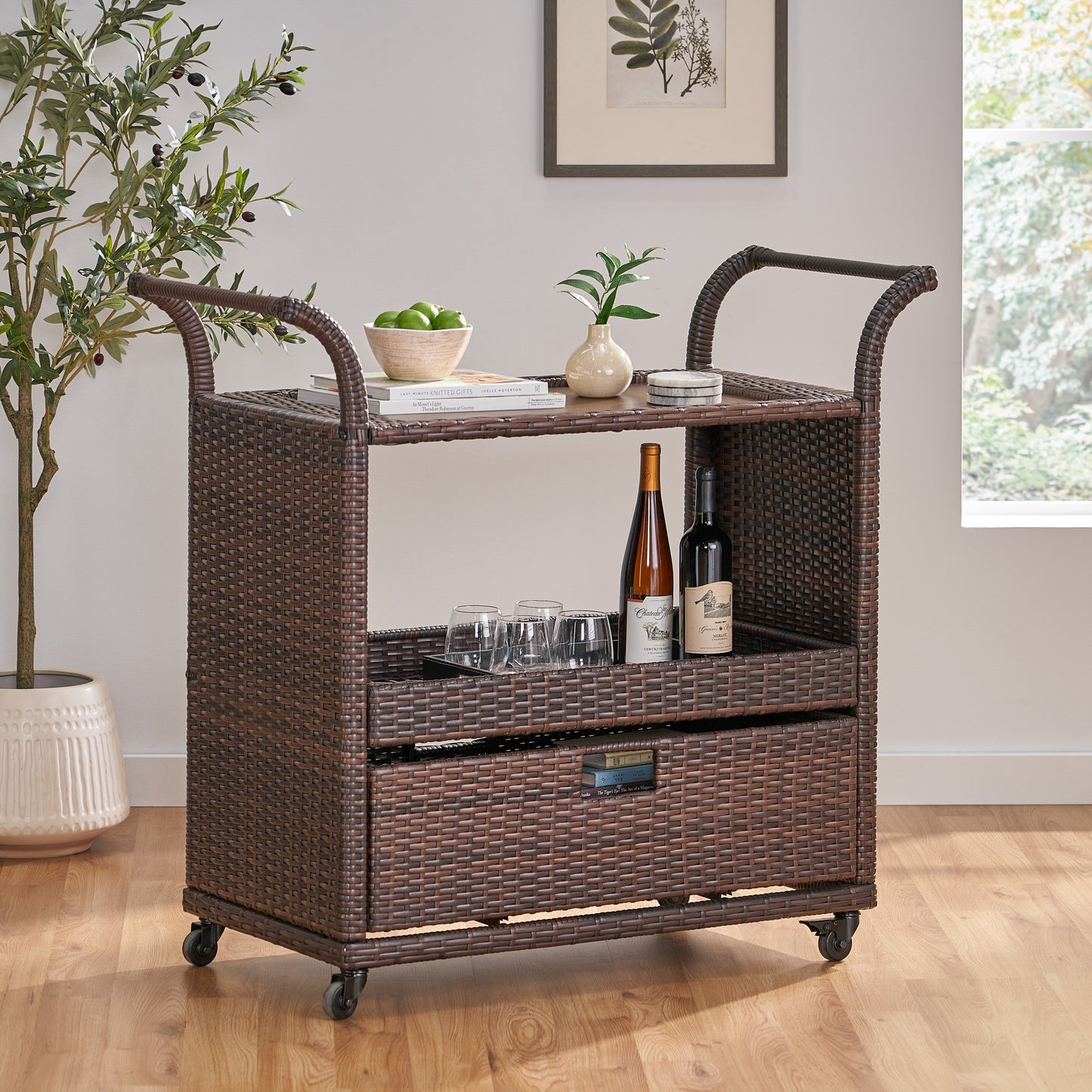 Shelton Patio Bar Cart