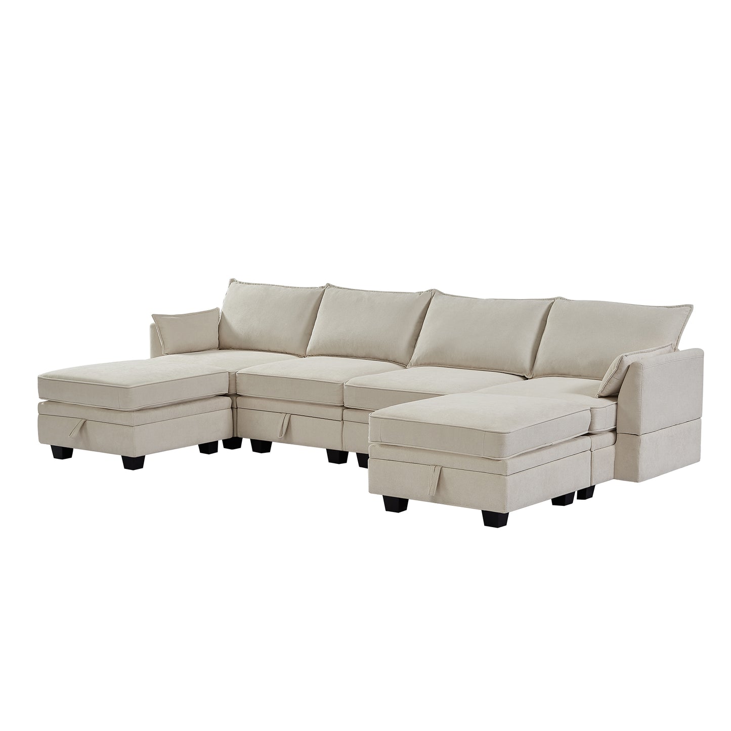 Modern Large U-Shape Modular Sectional Sofa