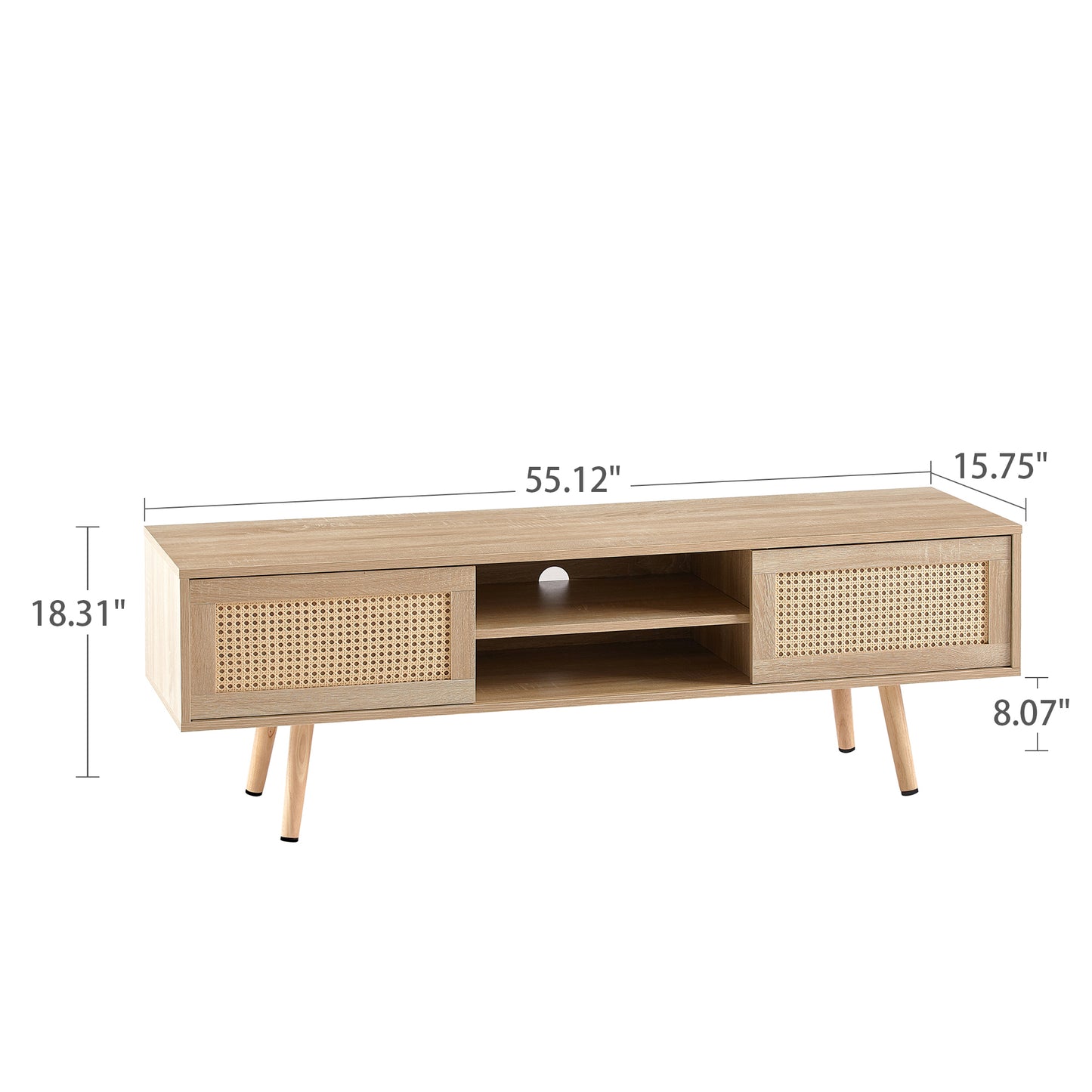 55.12" Rattan TV Cabinet