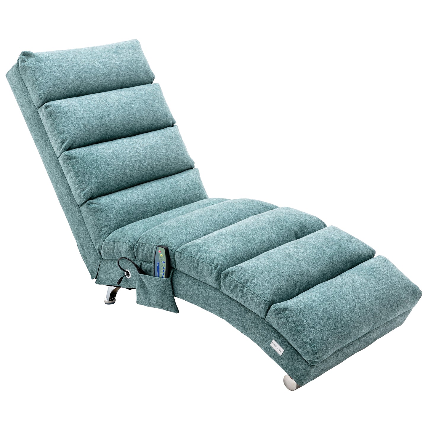 Linen Chaise Lounge Indoor Chair, teal