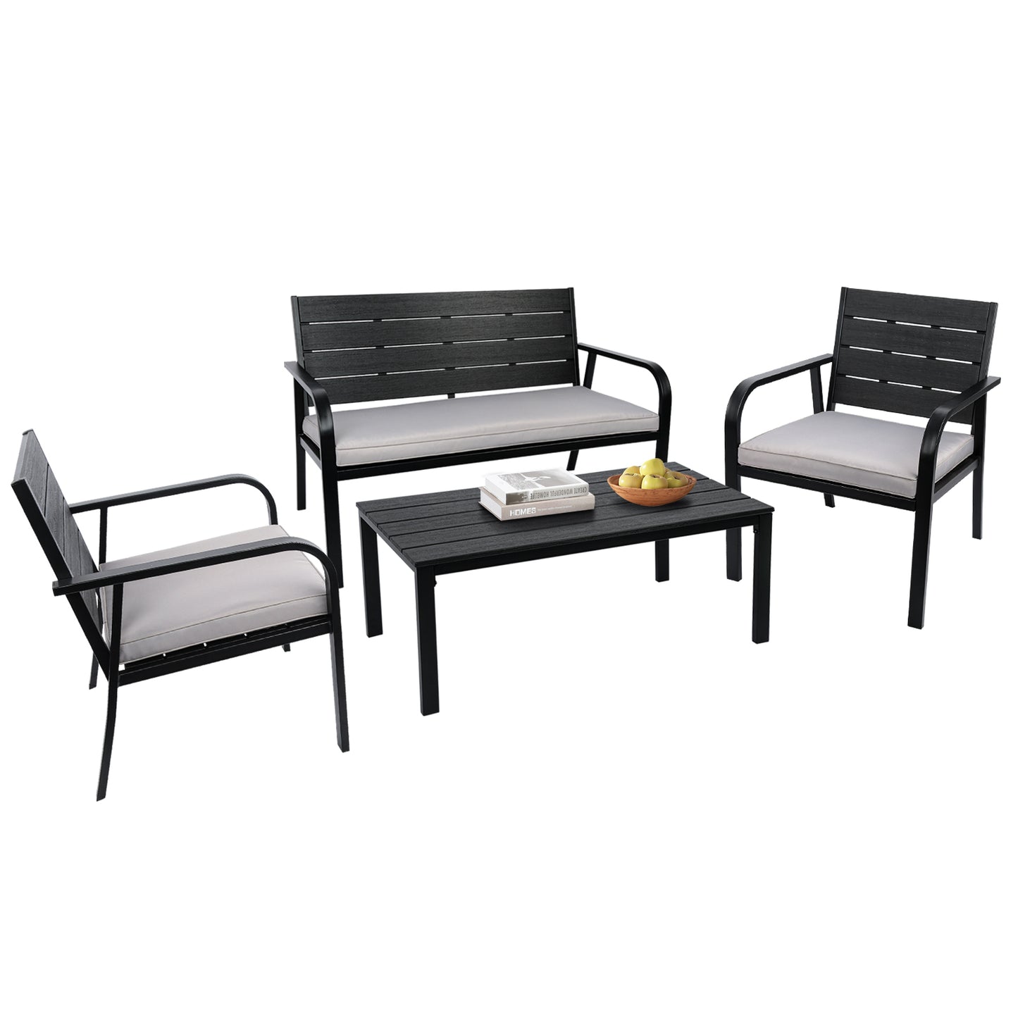 4 Pieces Patio Garden Sofa Set