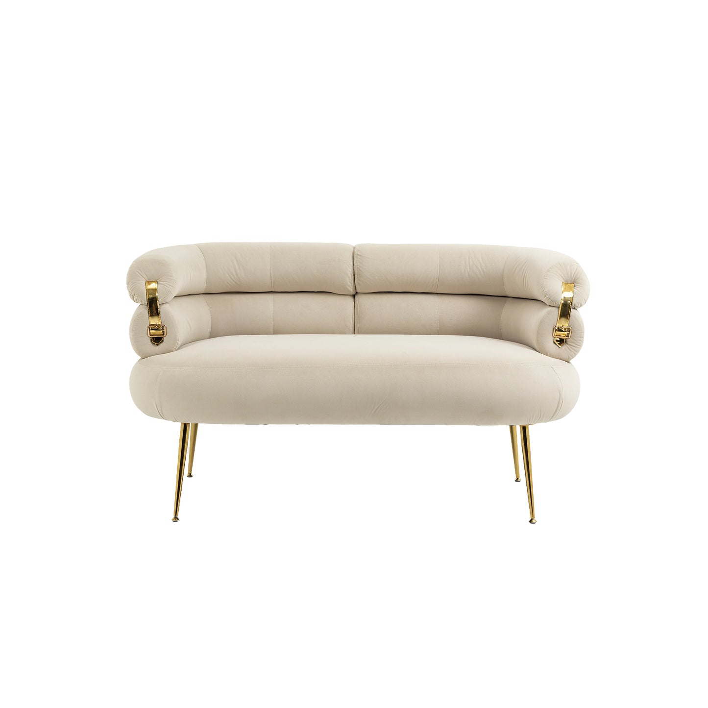 Accent Chair with Golden feet, beige