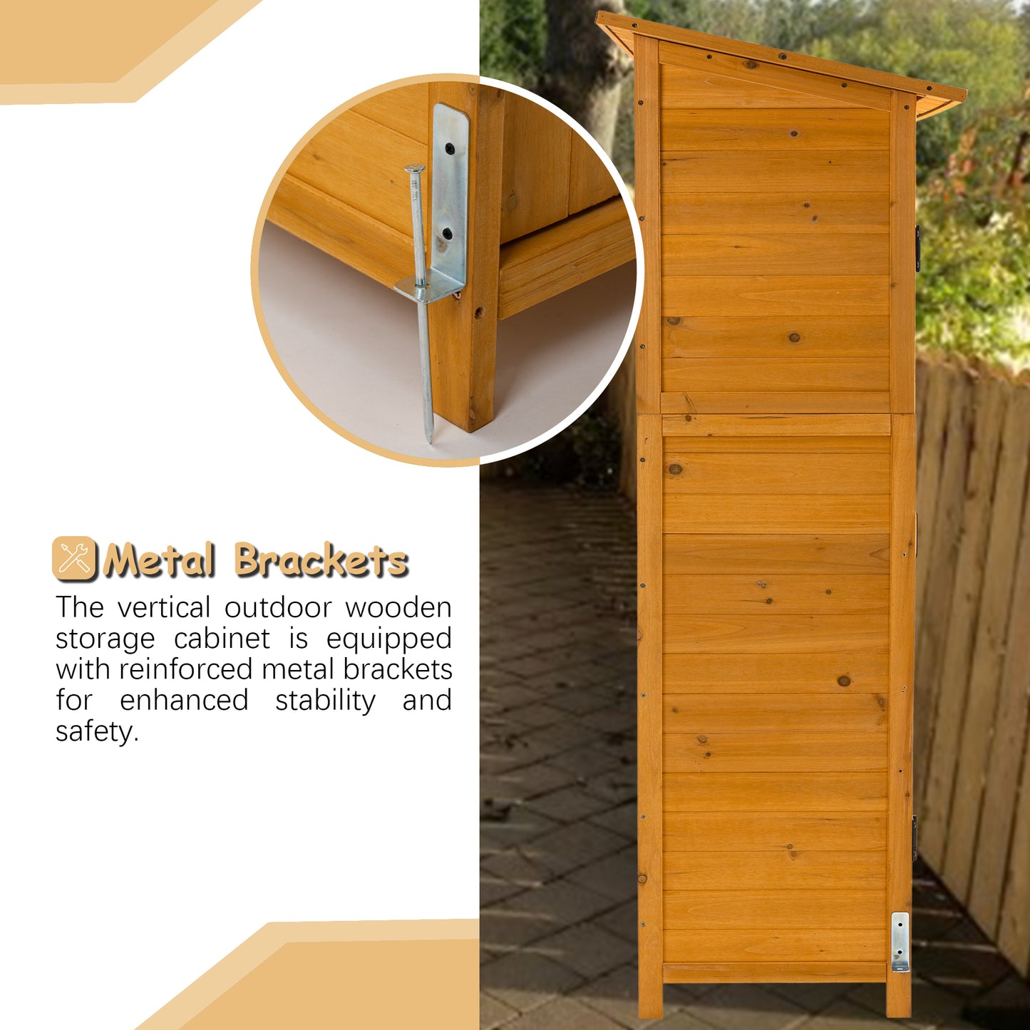 Outdoor Storage Shed with Lockable Door