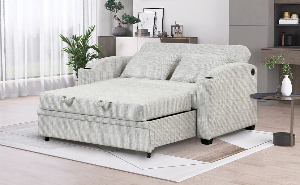 65" Modern  Pull Out Sofa Bed