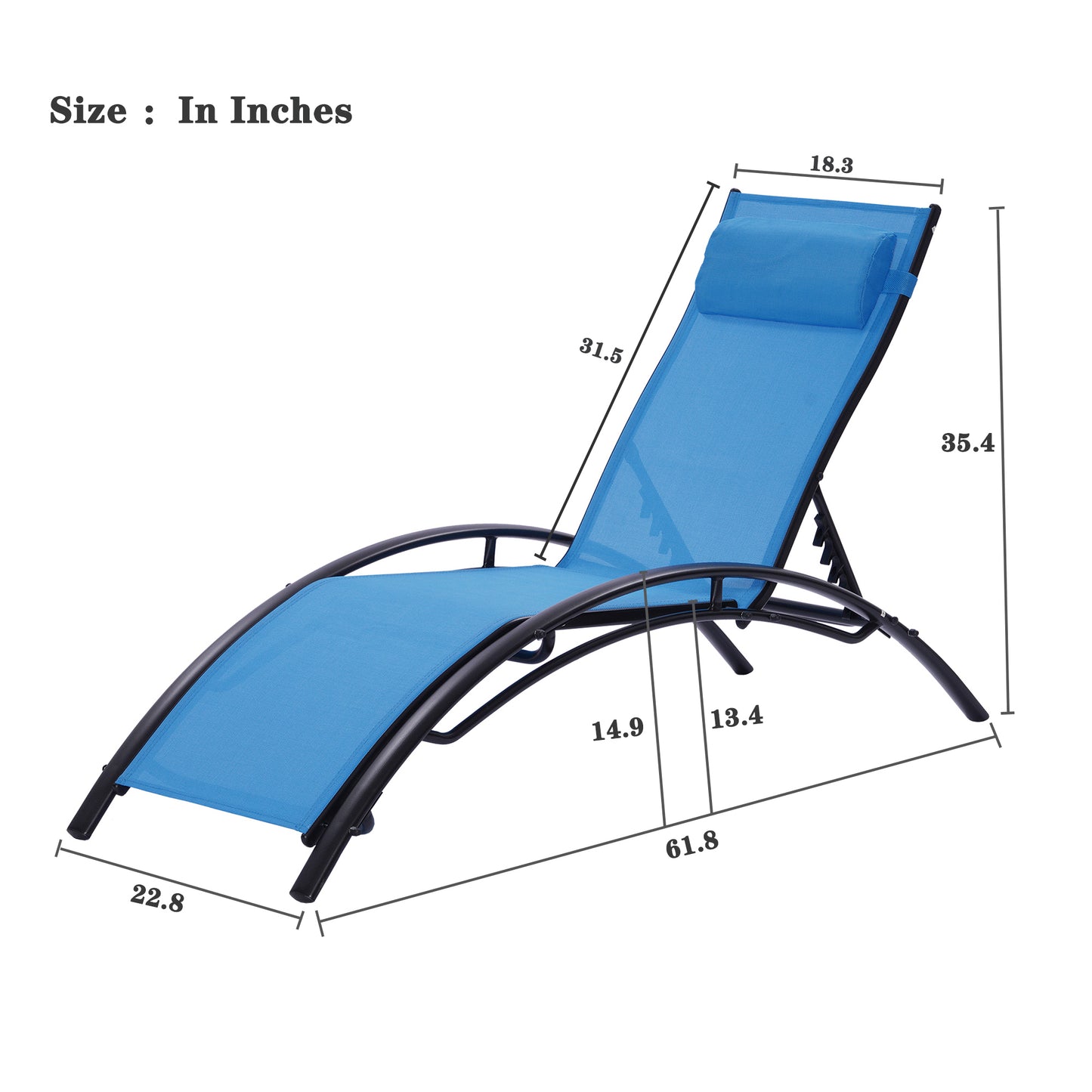 2pcs Set Chaise Outdoor Lounge Chair