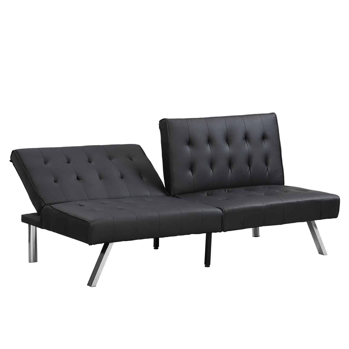 sofa bed black pvc