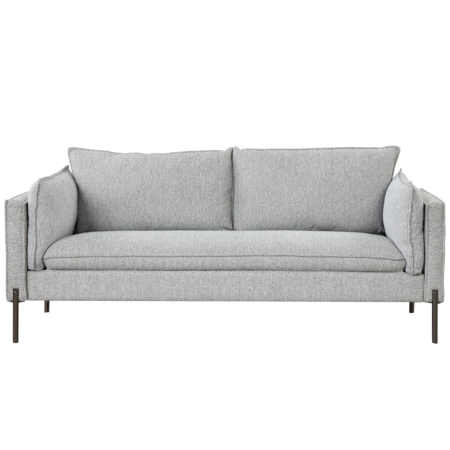 76.2" Modern Style 3 Seat Sofa Linen Fabric Upholstered Couch Furniture  for Different Spaces