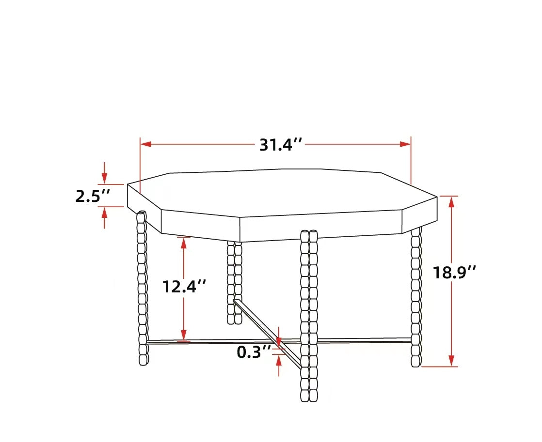 Natural Wood Coffee Table