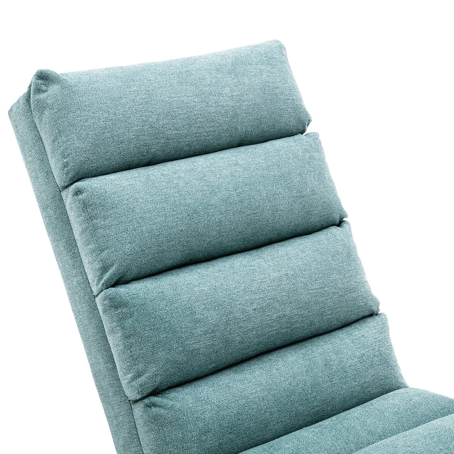 Linen Chaise Lounge Indoor Chair, teal