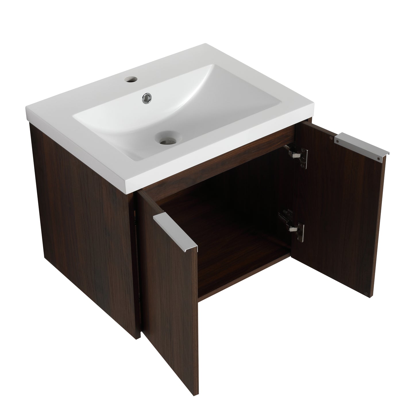 Bathroom Cabinet With Sink Soft Close Doors Float Mounting Design 24" For Small Bathroom